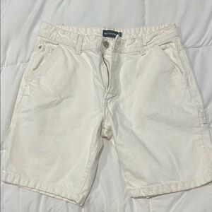 PrettyLittleThing White Jean Shorts